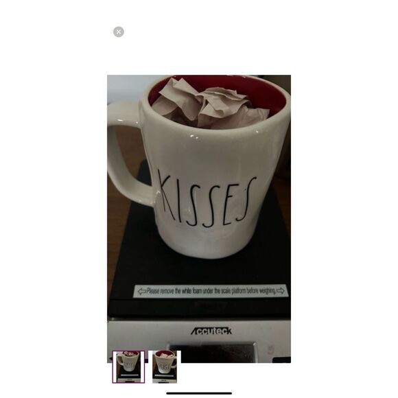 KISSES HUGS Doubled sided Rae Dunn Coffee Mug - Picture 1 of 2